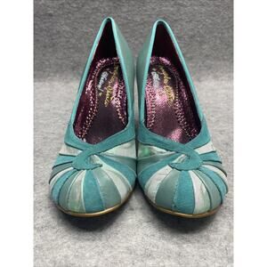 RARE Irregular Choice Mutiny Shoes Heels Women's US Sz 6.5 Bolshy Green NEW